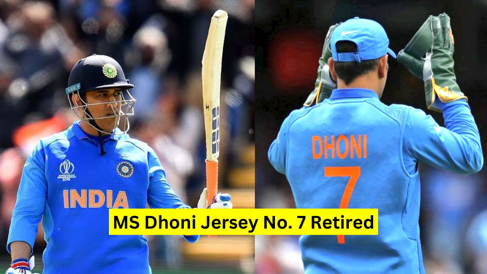 MS Dhoni Jersey No. 7 Retired